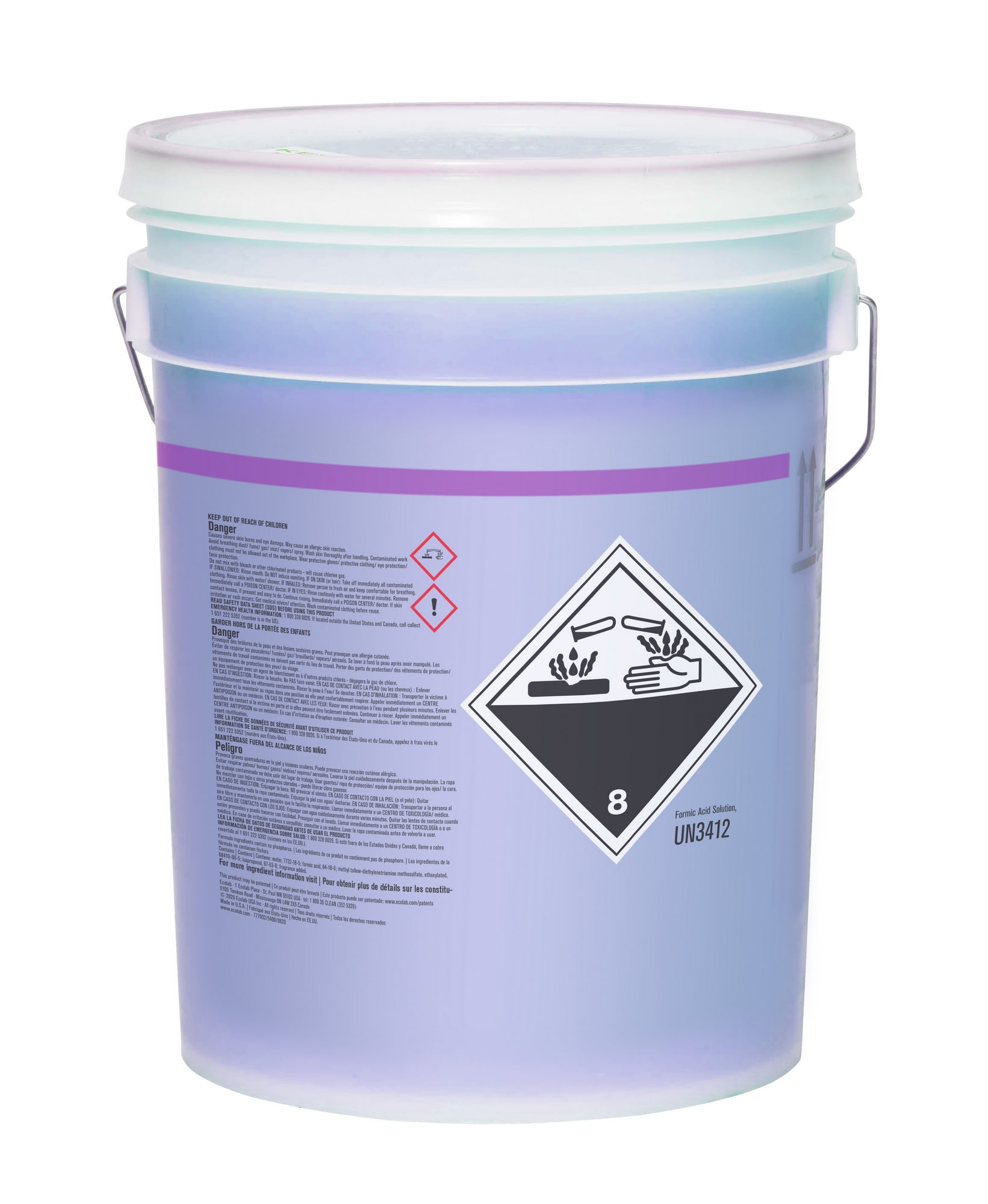 GuestSupply US | Ecolab® Liquid Laundry Sour Soft, 5 Gallon, #6102225
